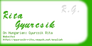 rita gyurcsik business card